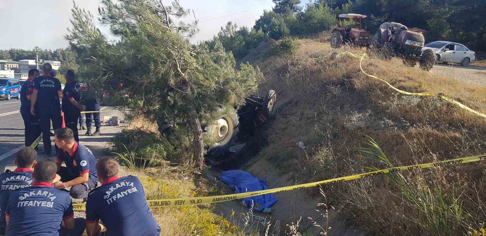 Kızının kullandığı traktörde can verdi