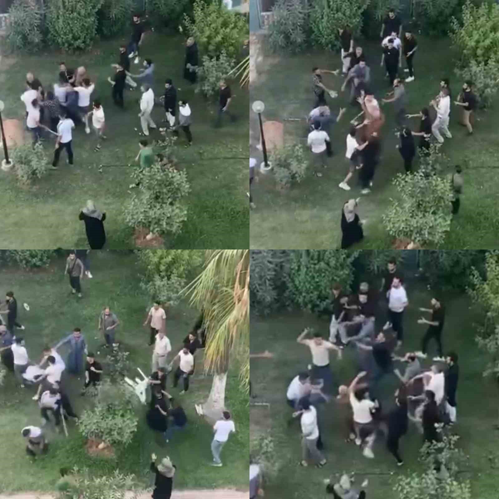 Mersin’de iki grup arasında sopalı sandalyeli kavga: O anlar kamerada