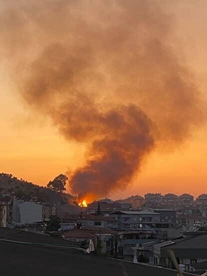 D&uuml;ğ&uuml;n konvoyundan atılan meşale yangın &ccedil;ıkardı
