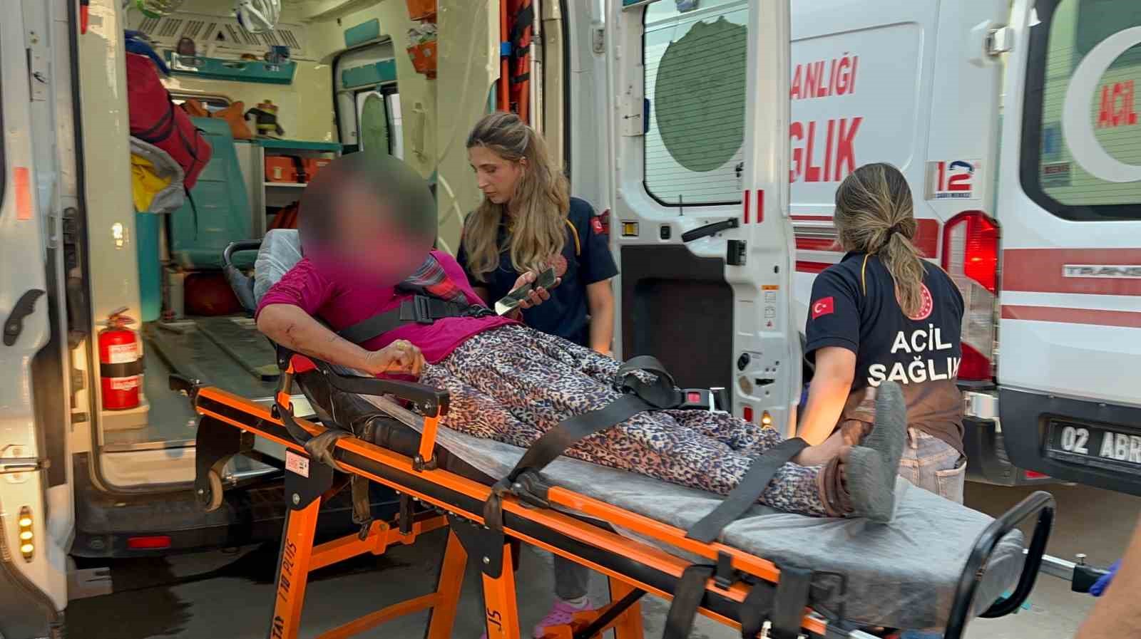 Taşlı saldırıya uğrayan kadın yaralandı