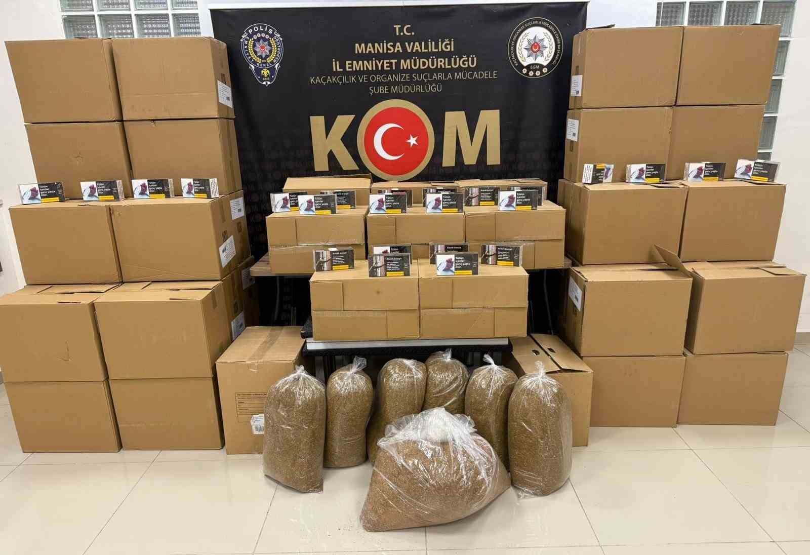 Manisa’da kaçak tütün ve içki operasyonu: 5 gözaltı