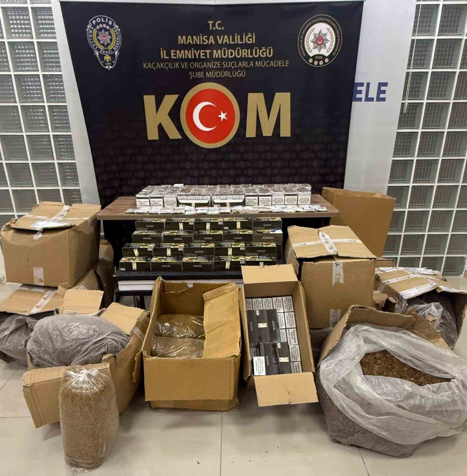 Manisa&rsquo;da ka&ccedil;ak t&uuml;t&uuml;n ve i&ccedil;ki operasyonu: 5 g&ouml;zaltı
