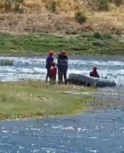 Sır Barajı’nda adada mahsur kalan 3 çocuk ve 2 köpek kurtarıldı