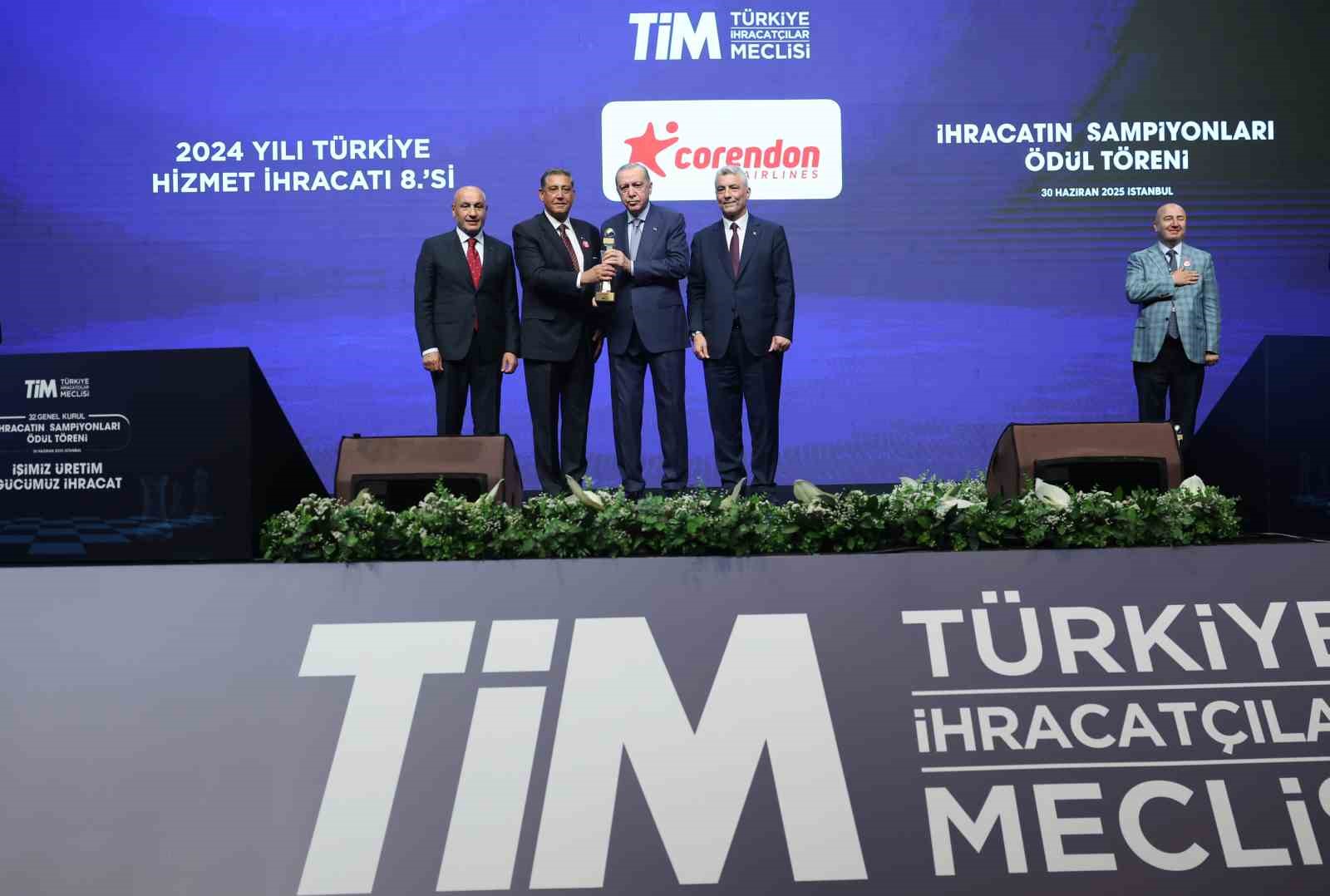 Corendon Airlines bir kez daha ihracat şampiyonları arasında