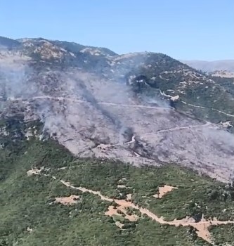 Sultanhisar yangınına müdahale sürüyor