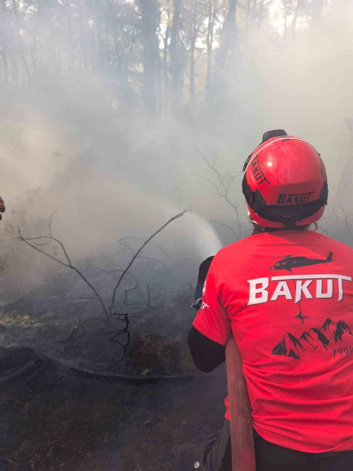İzmir&rsquo;de yangınla m&uuml;cadele s&uuml;r&uuml;yor
