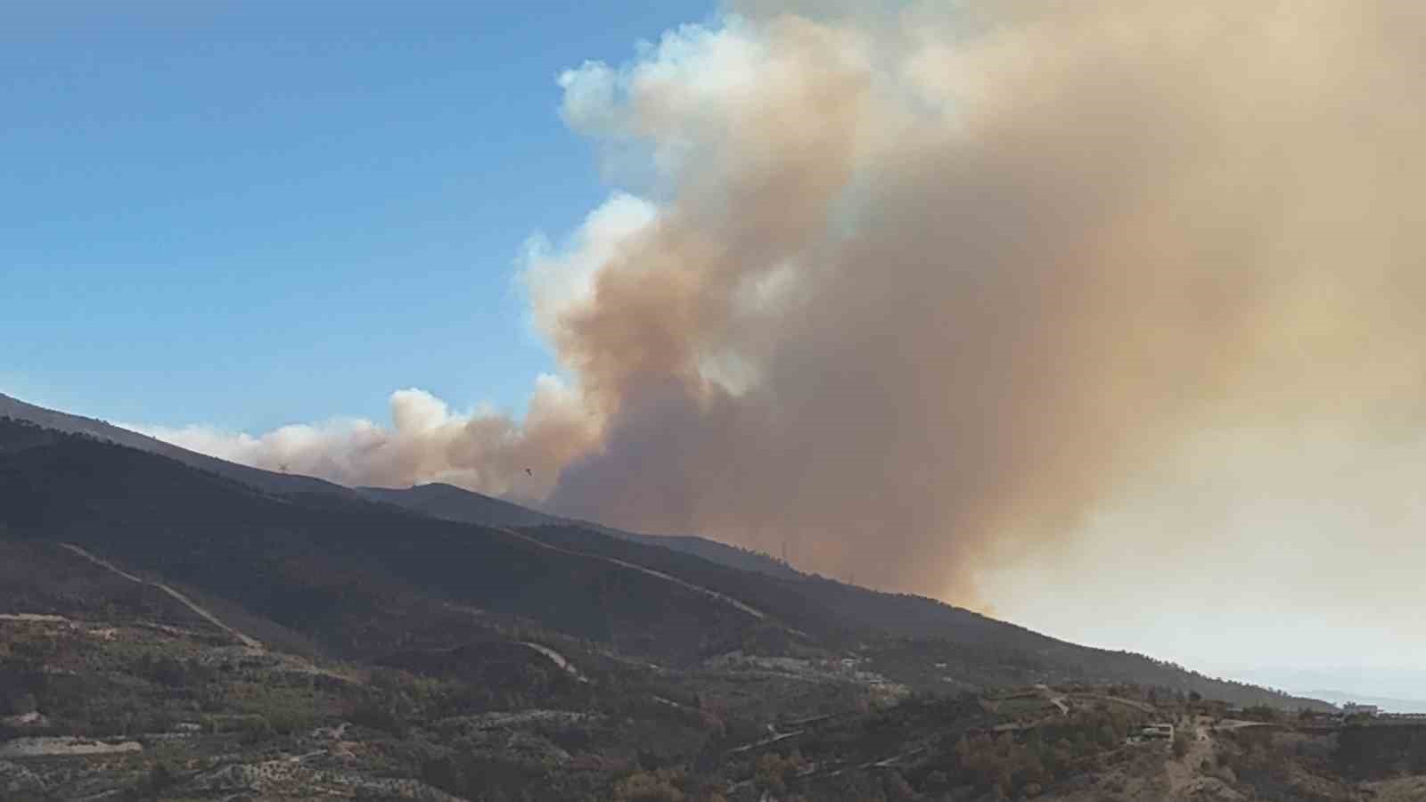 Hatay&rsquo;da yangın b&ouml;lgesi havadan g&ouml;r&uuml;nt&uuml;lendi
