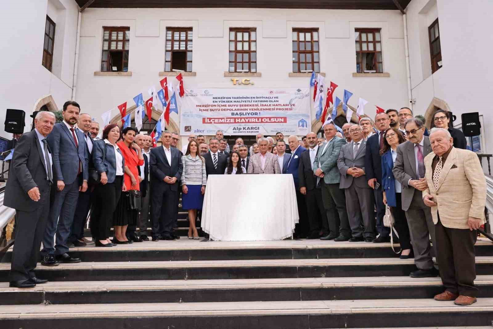 Merzifon’un içme suyu hattının yenileneceği projede imzalar atıldı
