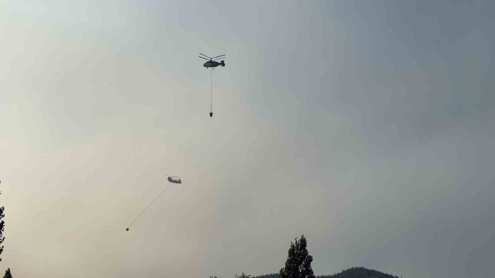 Manisa&rsquo;nın Ahmetli il&ccedil;esindeki orman yangınına m&uuml;dahale s&uuml;r&uuml;yor
