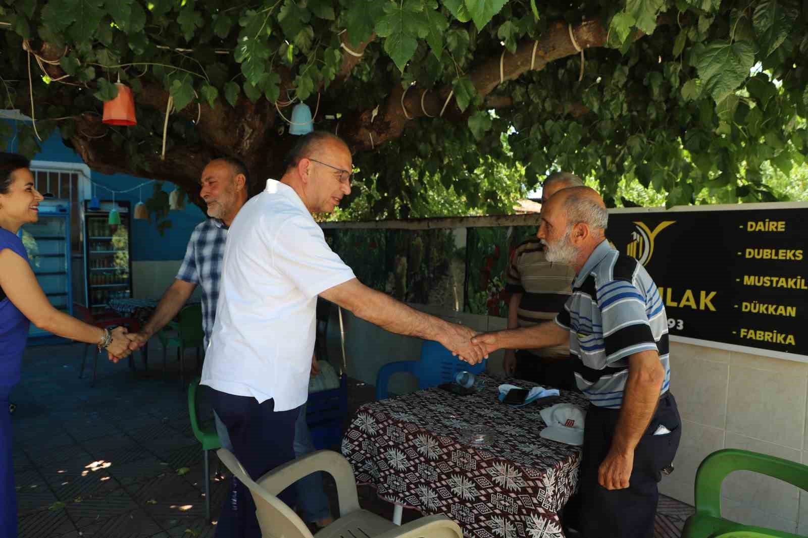 Başkan Akın yeşil alanlarda incelemelerde bulundu
