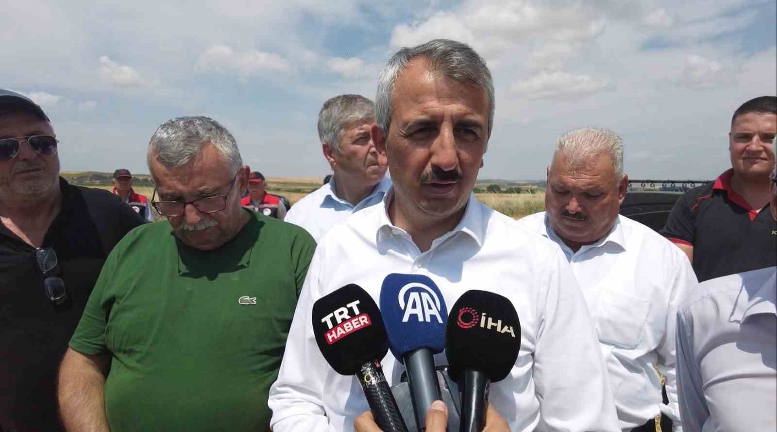 T&uuml;rkiye&rsquo;nin buğday merkezlerinden Edirne&rsquo;de &ccedil;ift&ccedil;inin y&uuml;z&uuml; g&uuml;l&uuml;yor
