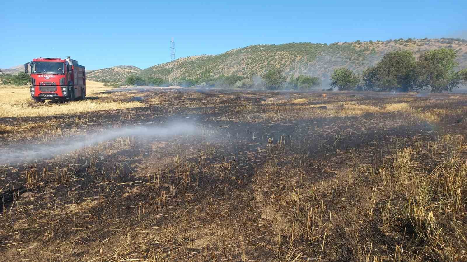 Balya makinesinden çıkan kıvılcım 200 dönümü yaktı