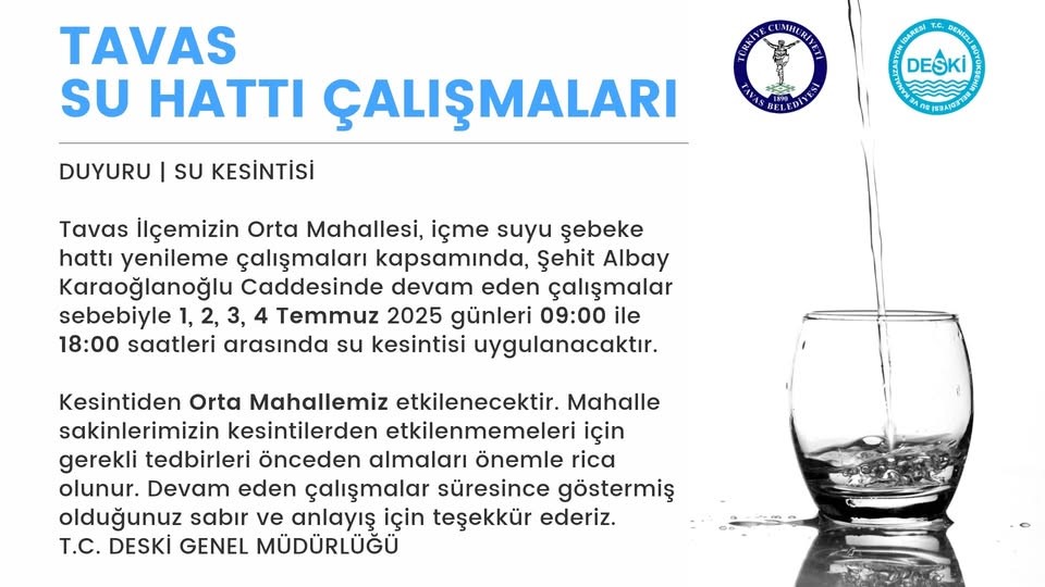 Tavas’ta içme suyu şebekeleri yenileniyor