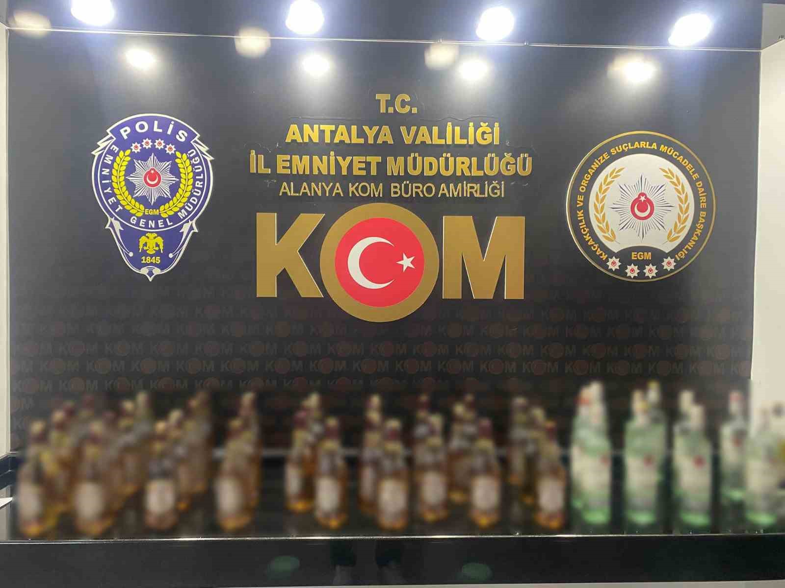 Antalya’da son 1 haftada çok miktarda kaçak içki ve tütün ele geçirildi