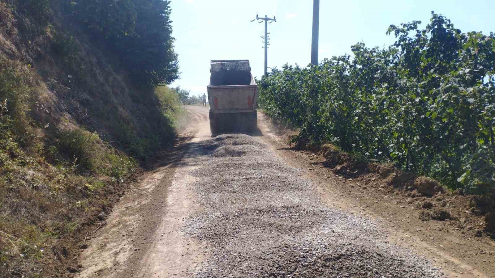 Düzce’de köy yollarında bakım sürüyor