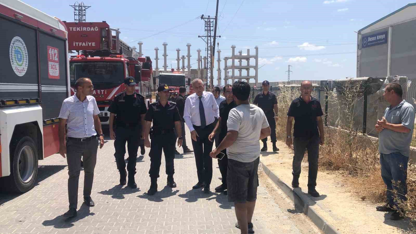 Tekirdağ&rsquo;da kimya fabrikasında &ccedil;ıkan yangın korkuttu
