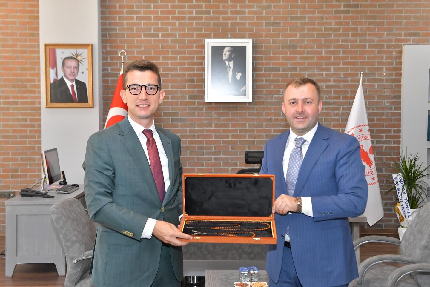 Başkan Güray Yüksel’den, Kaymakam Yusuf Kaptanoğlu’na hayırlı olsun ziyareti