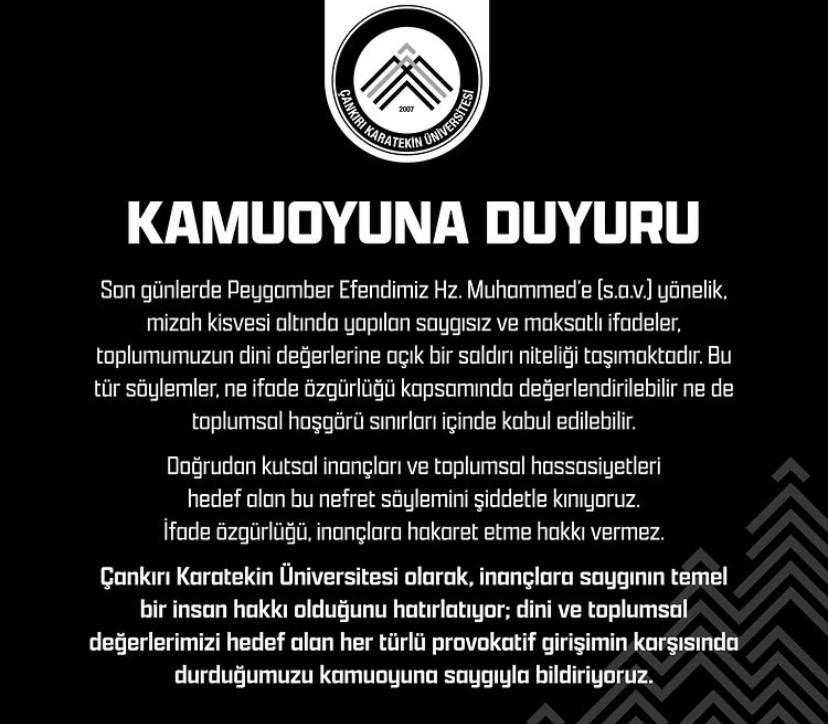 ÇAKÜ’den Leman dergisine kınama