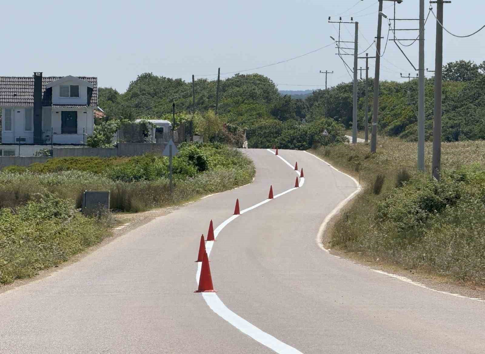 Yol çizgileriyle ulaşım güvenli hale getiriliyor