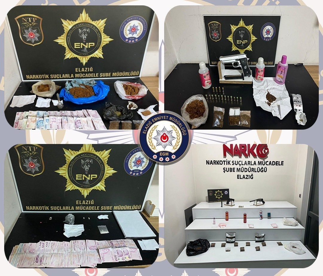 Elazığ’da uyuşturucu operasyonu: 7 tutuklama