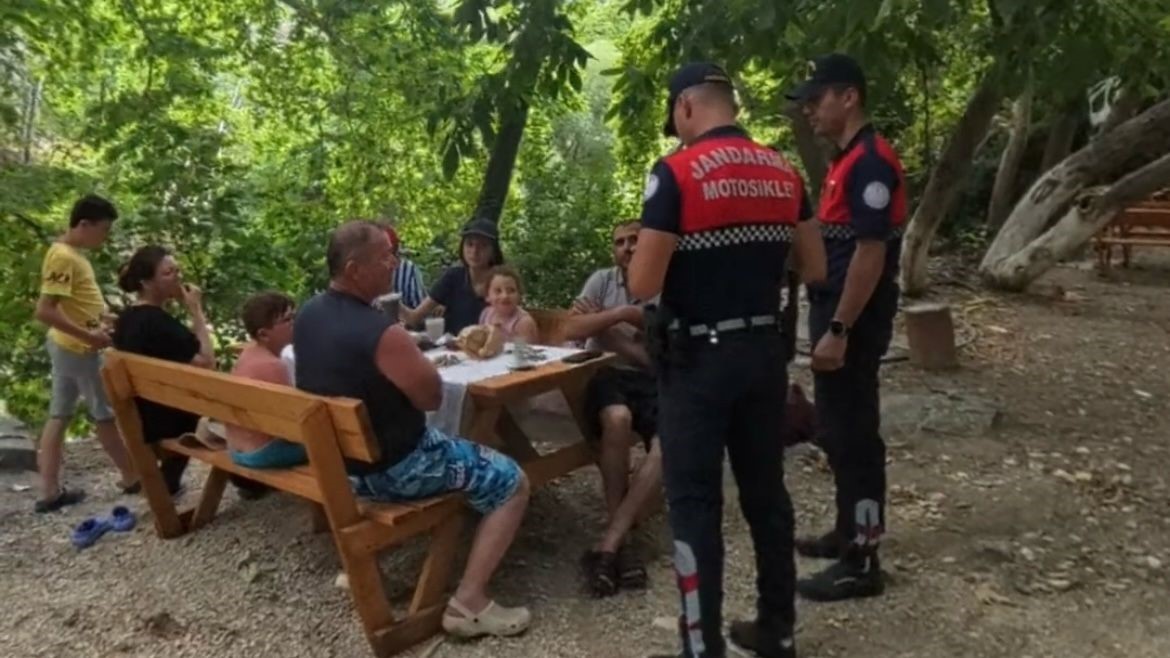 Kazdağları’nda jandarmadan yangın denetimi