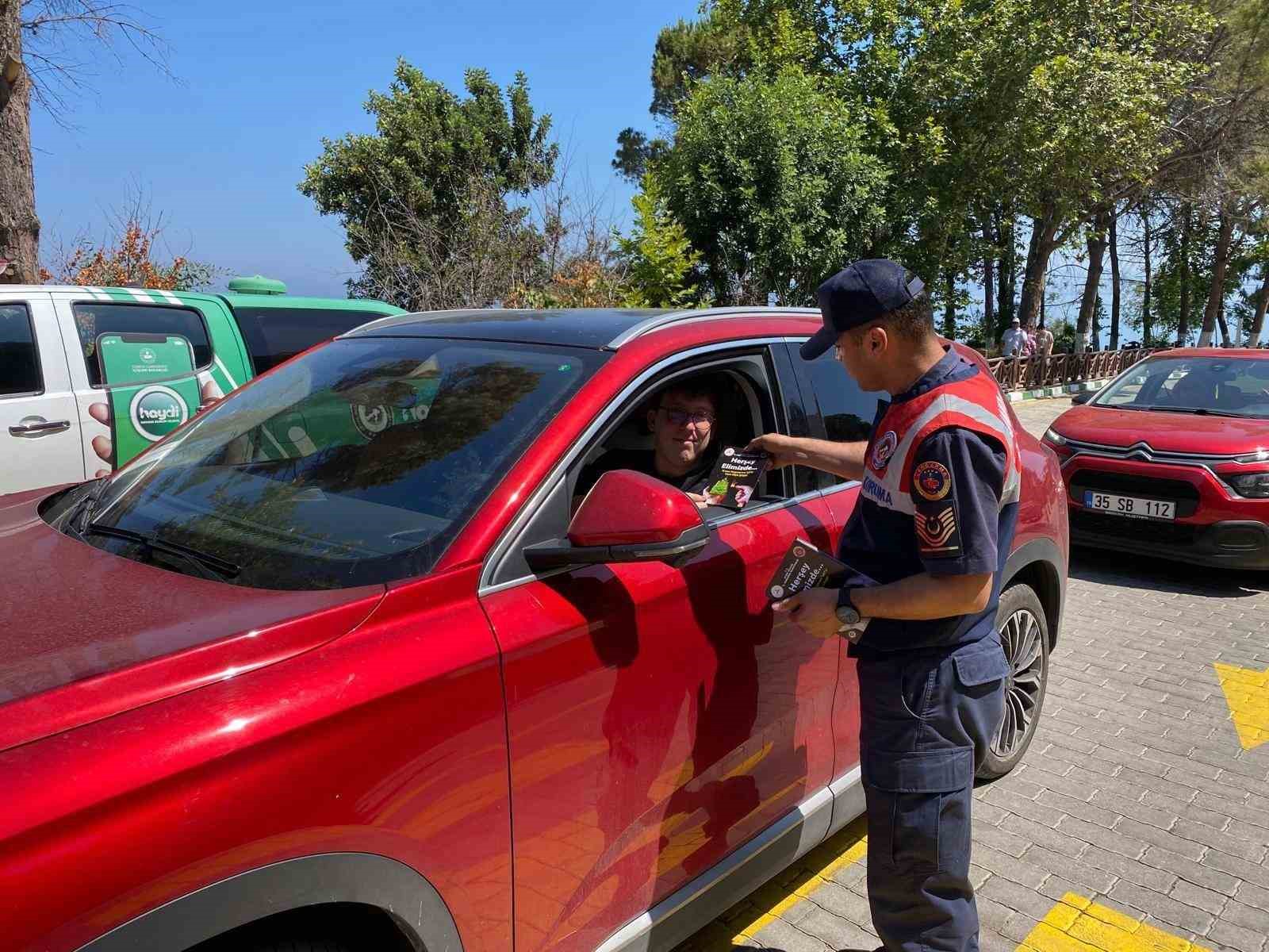 Jandarma&rsquo;dan Milli Park&rsquo;ta vatandaşlara yangın uyarısı
