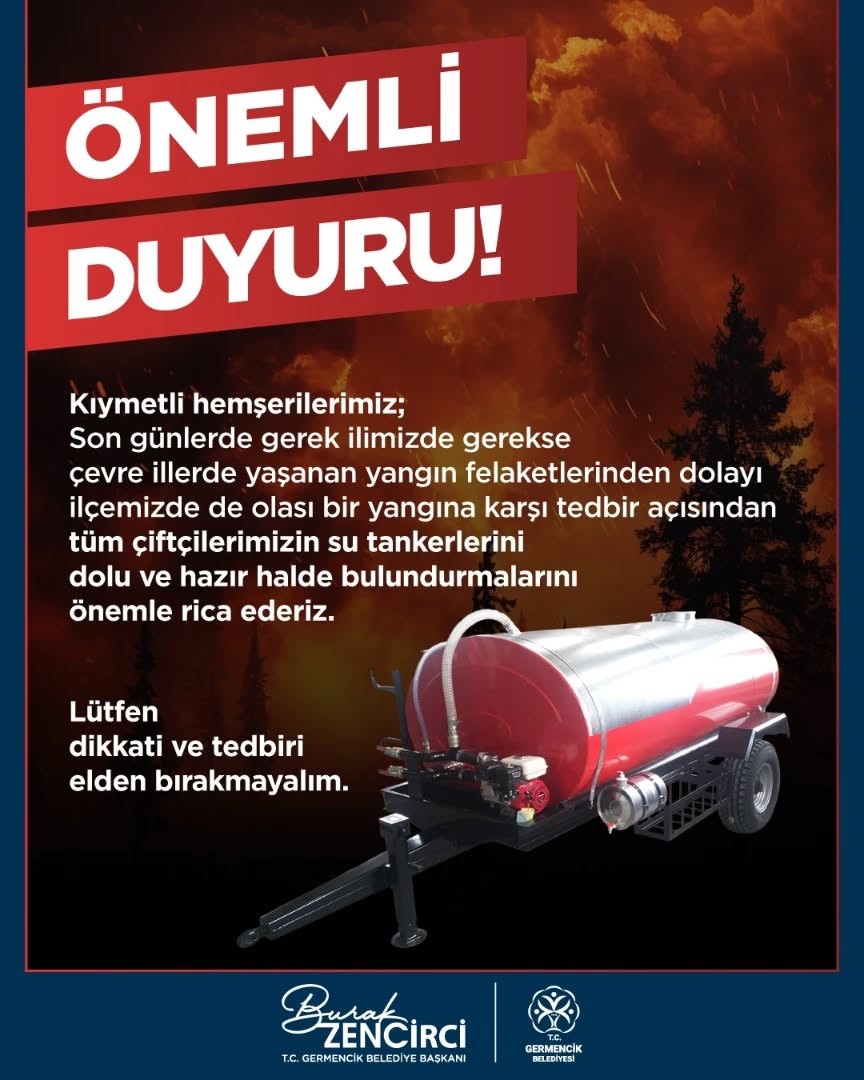 Başkan Zencirci’den yangın uyarısı
