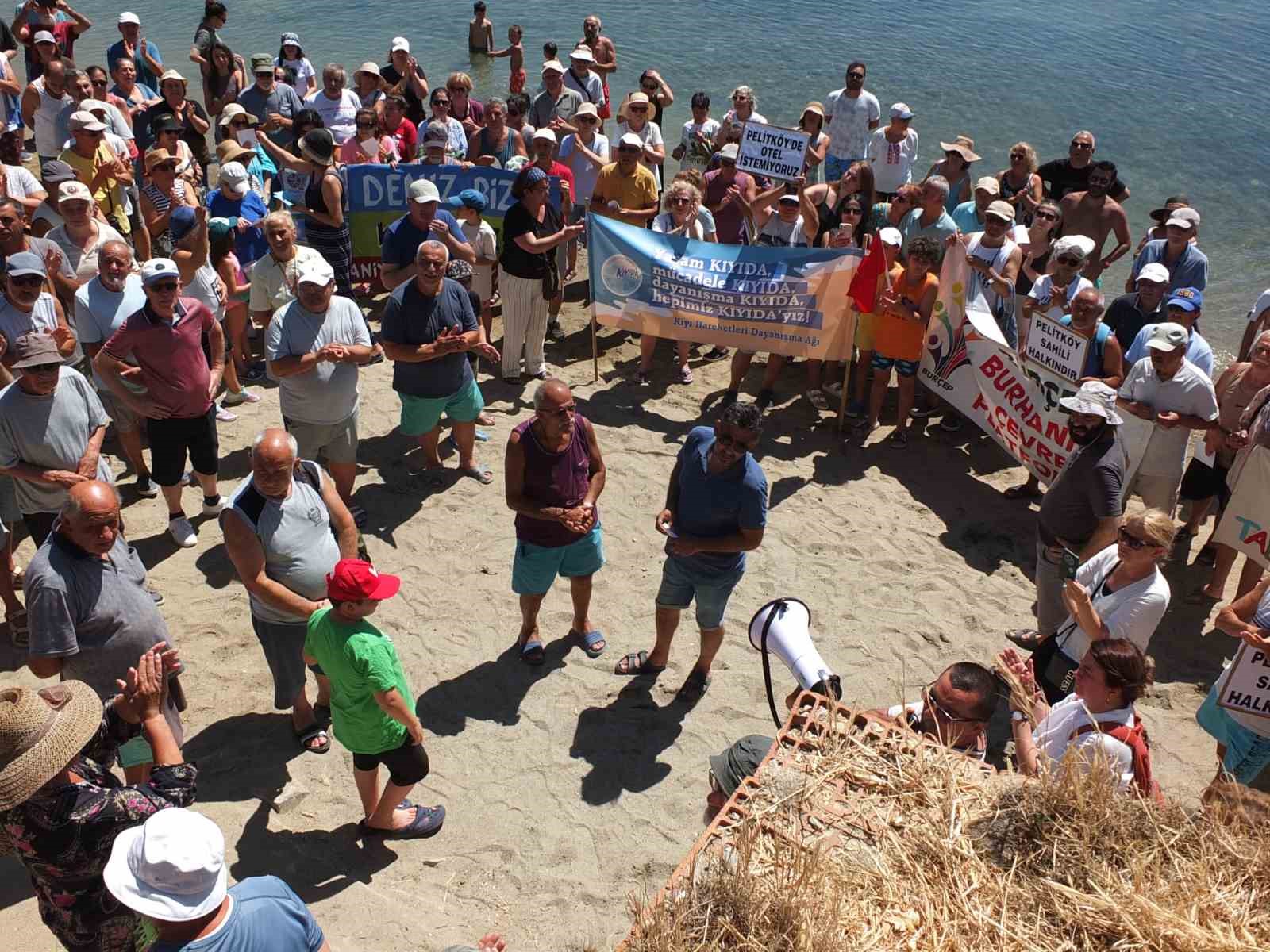 Balıkesir’de vatandaşlar kıyı işgaline karşı eylem yaptı
