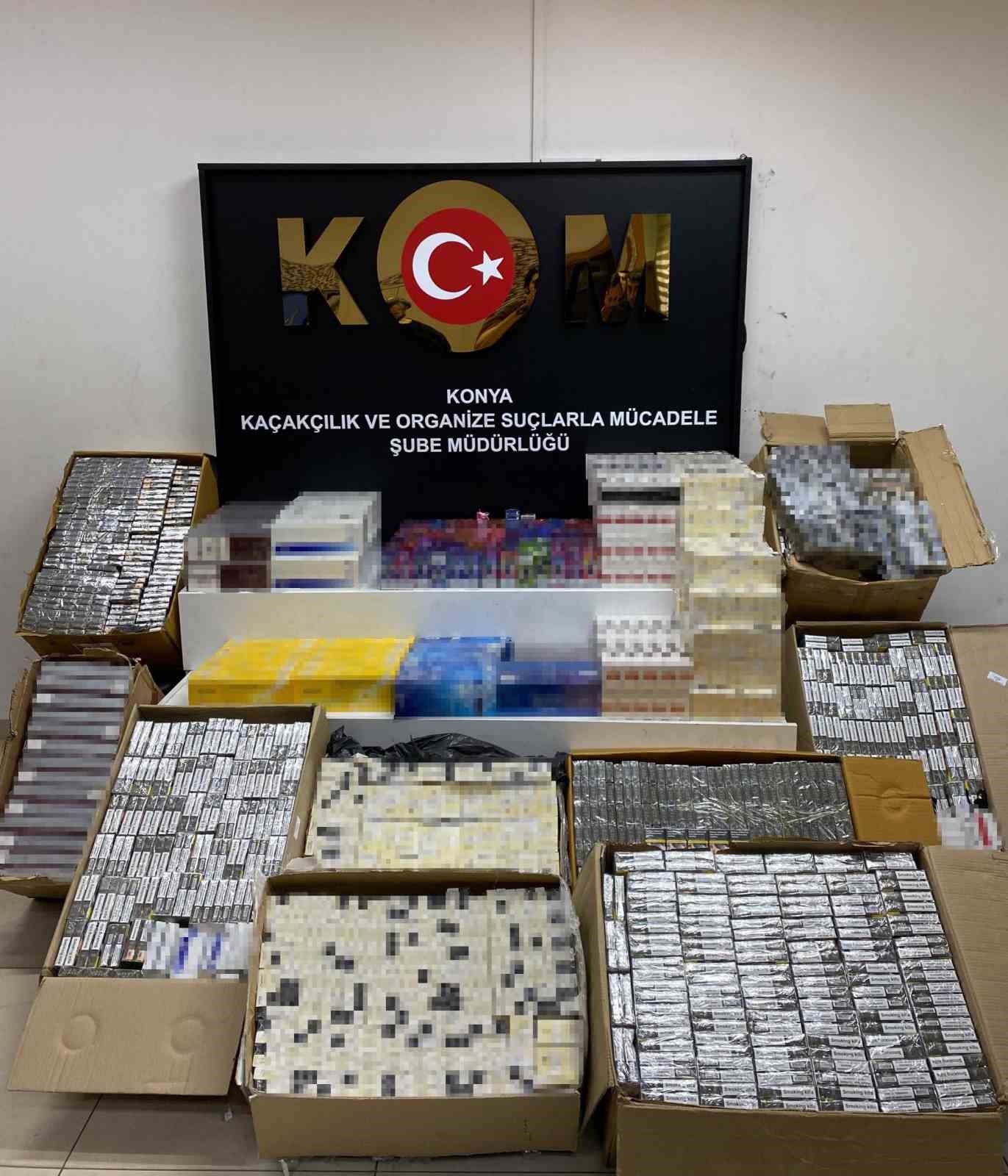 Konya&rsquo;da silah ve ka&ccedil;ak sigara operasyonu
