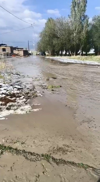 Sarıkamış&rsquo;ta sağanak yağış sele neden oldu: Evler ve tarım arazileri sular altında kaldı
