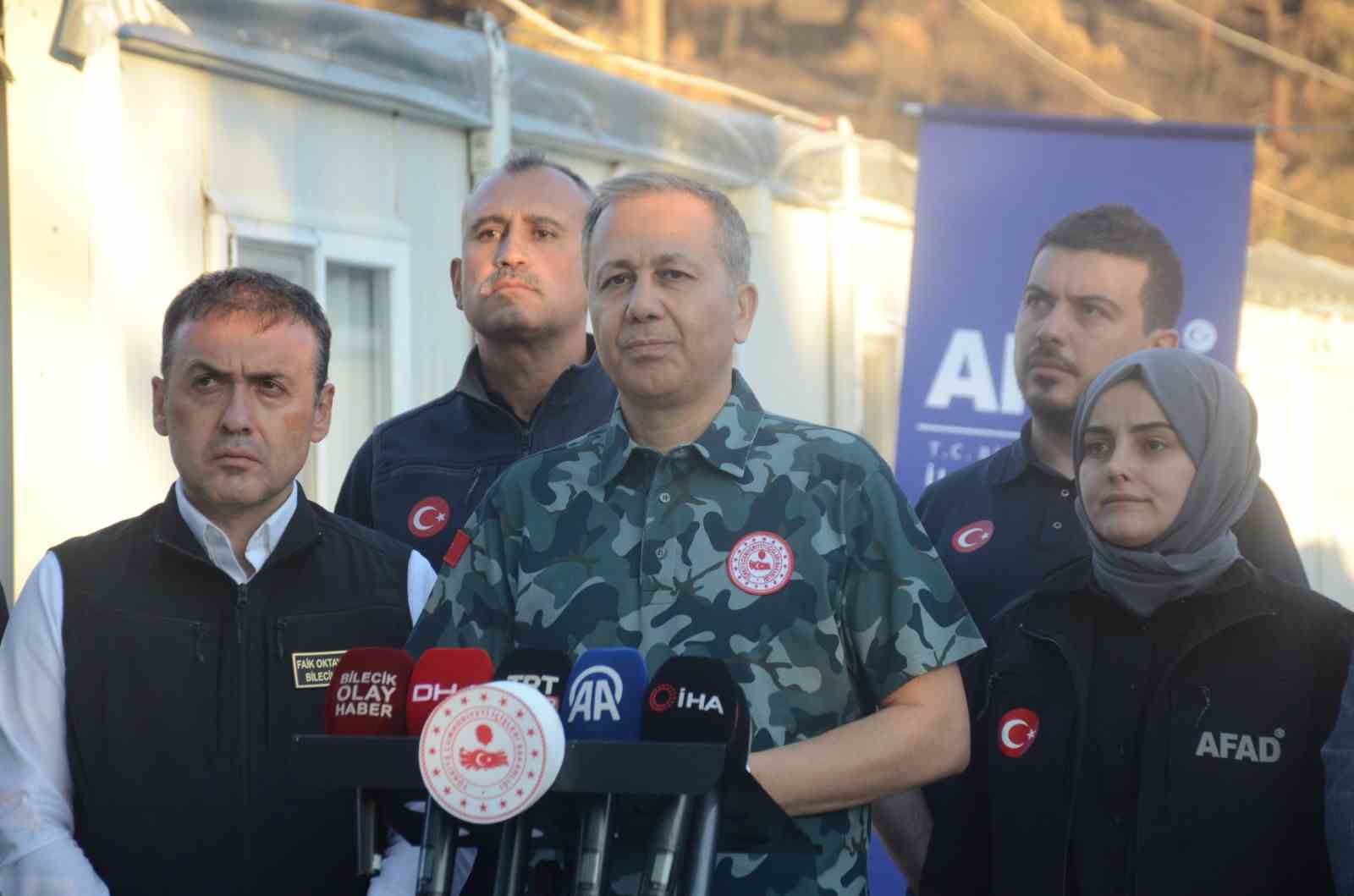 Bakan Yerlikaya: "Bilecik’te 360 hektar tarım alanının zarar gördüğünü tespit ettik"