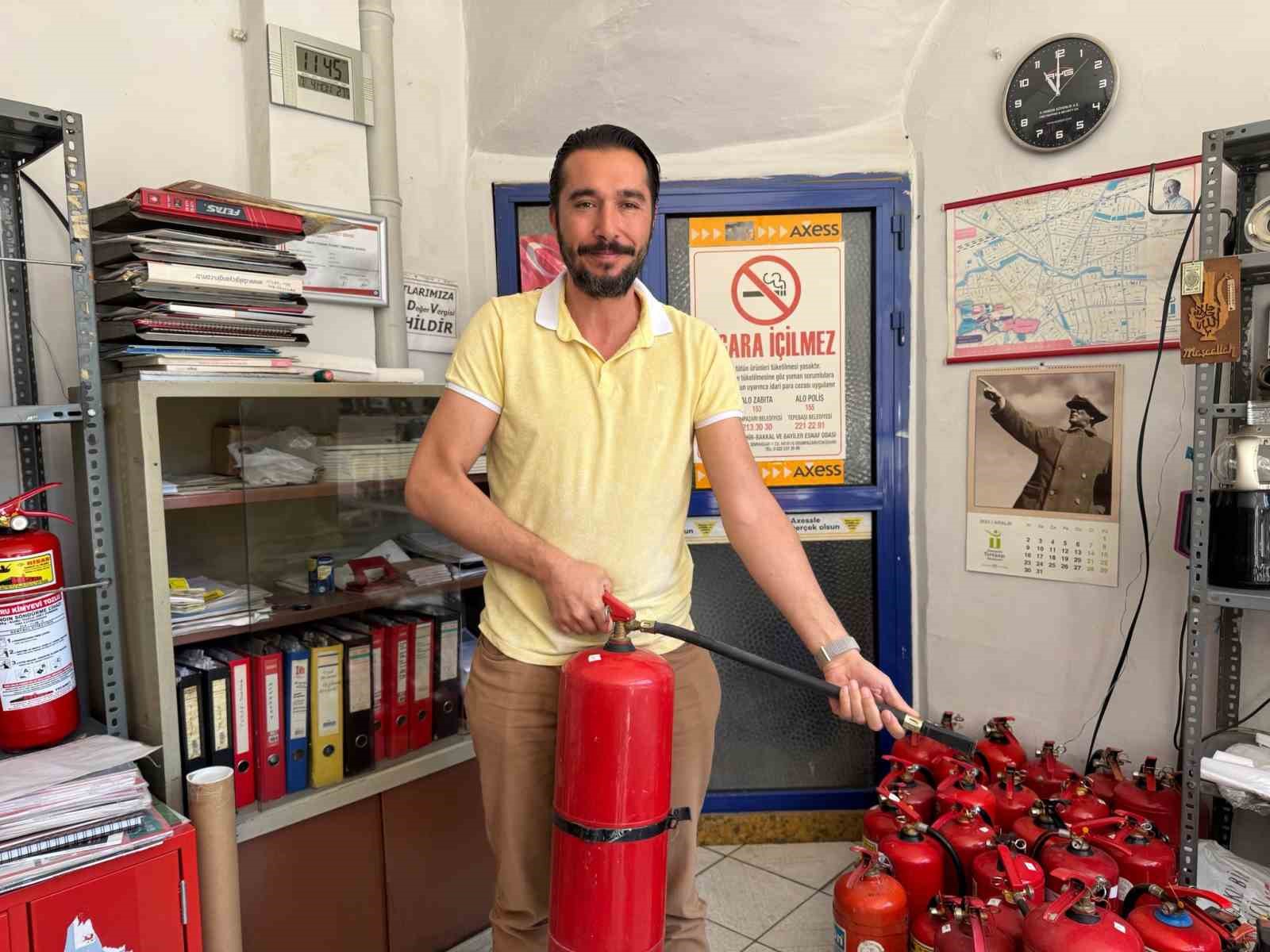 Orman yangınlarından sonra yangın tüplerine talep arttı