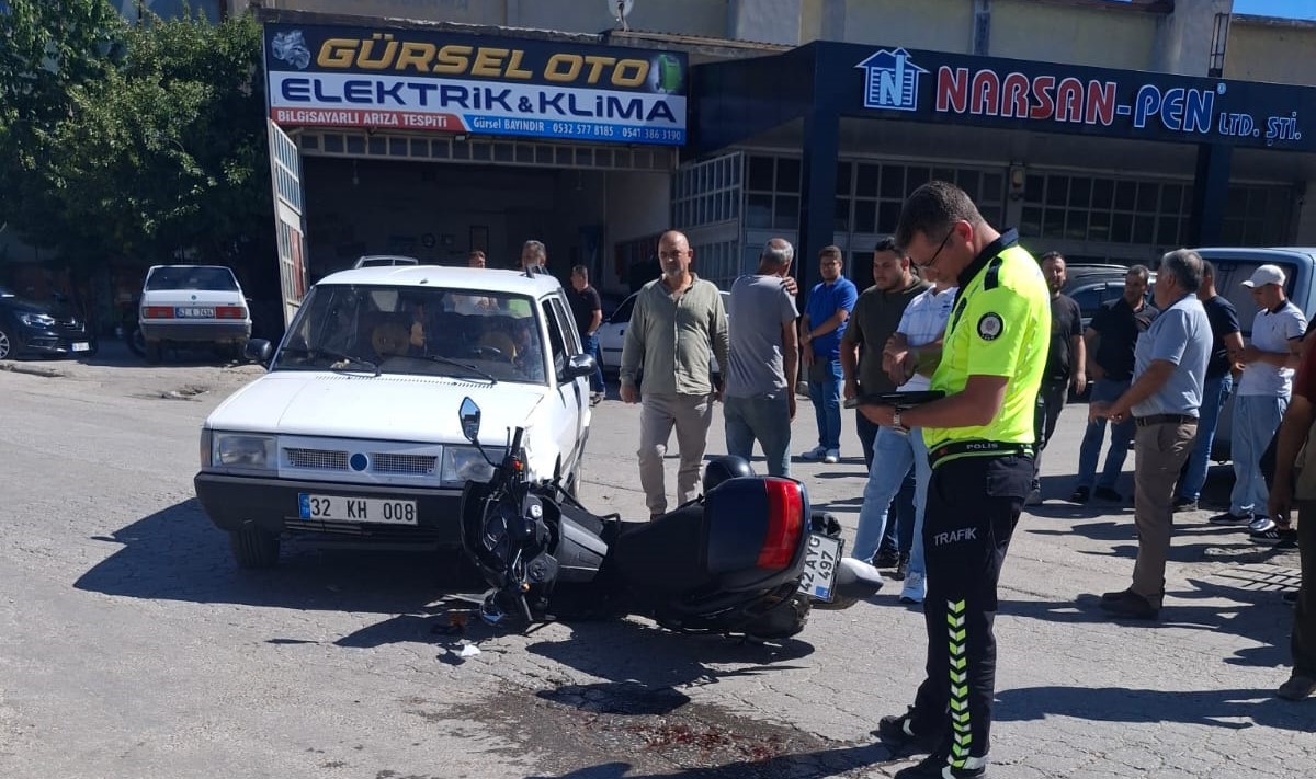 Beyşehir’de otomobille motosiklet çarpıştı: 1 yaralı