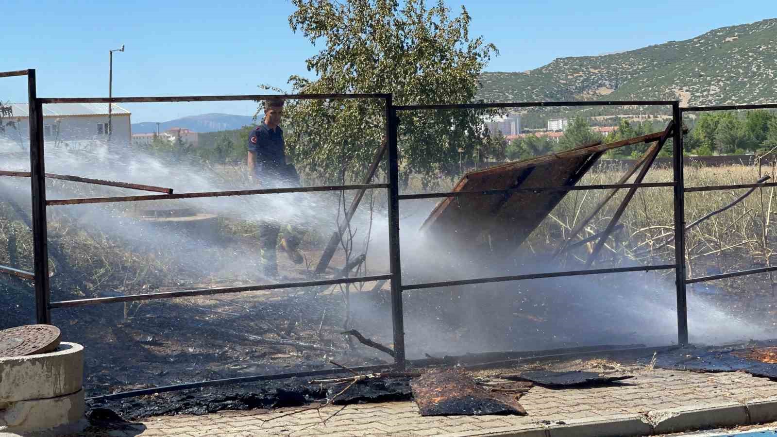SDÜ Orman Fakültesi yakınlarında yangın korkuttu