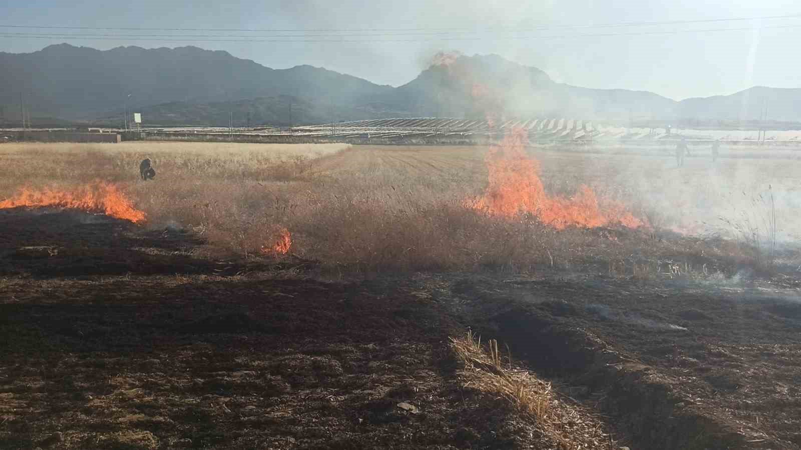 Seydişehir’de ekili arazide yangın