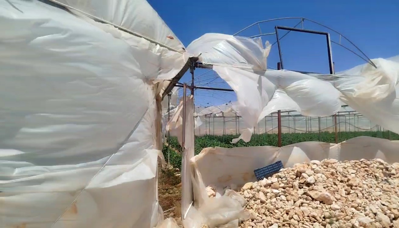 Mersin’de rüzgar seralarda hasara yol açtı