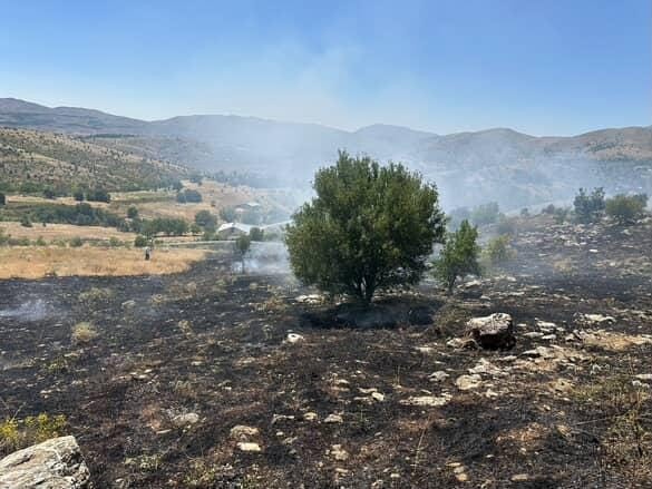 Elazığ’da otluk alanda çıkan yangın söndürüldü