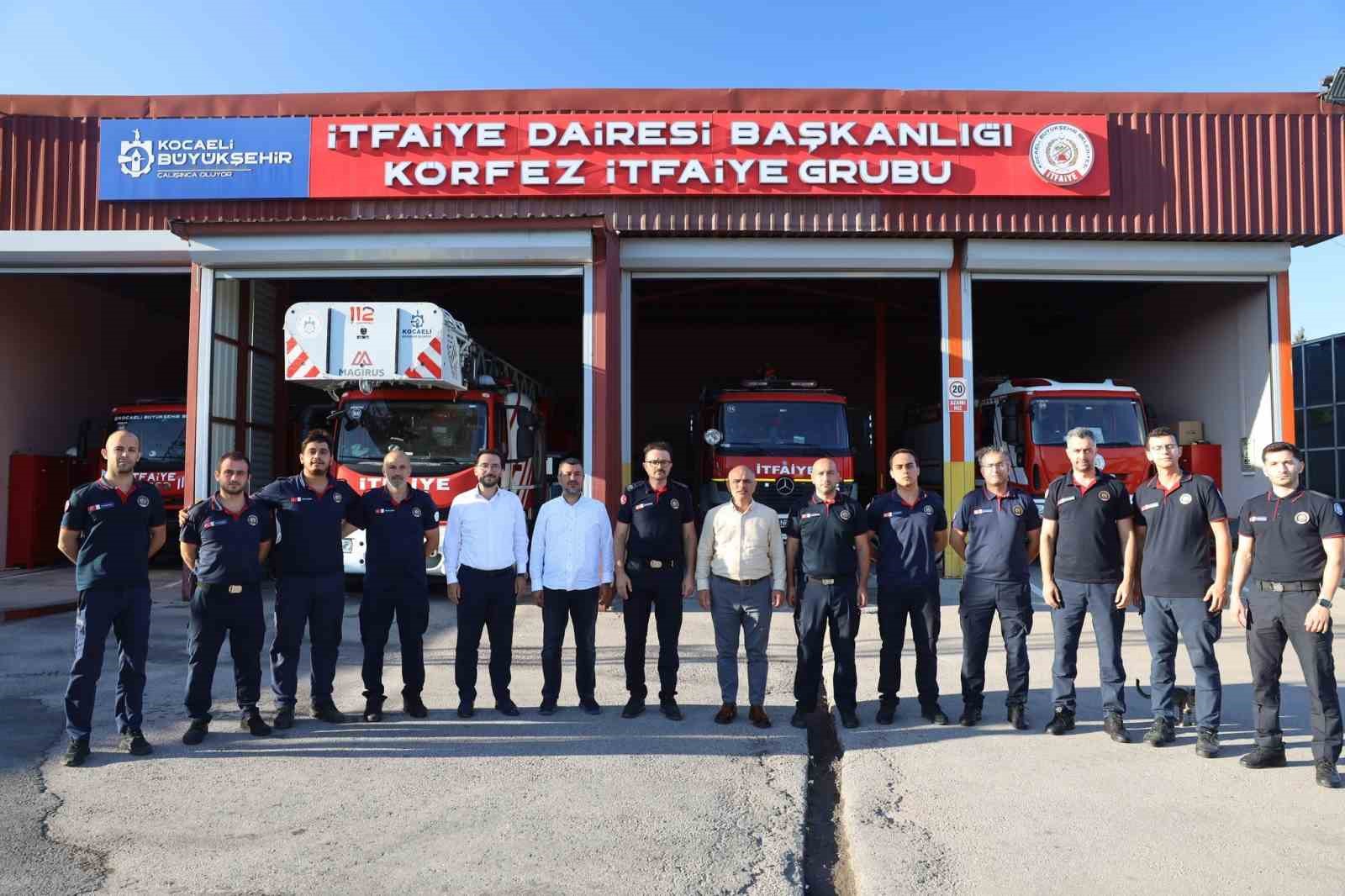 Orman yangınlarında görev alan personele ziyaret
