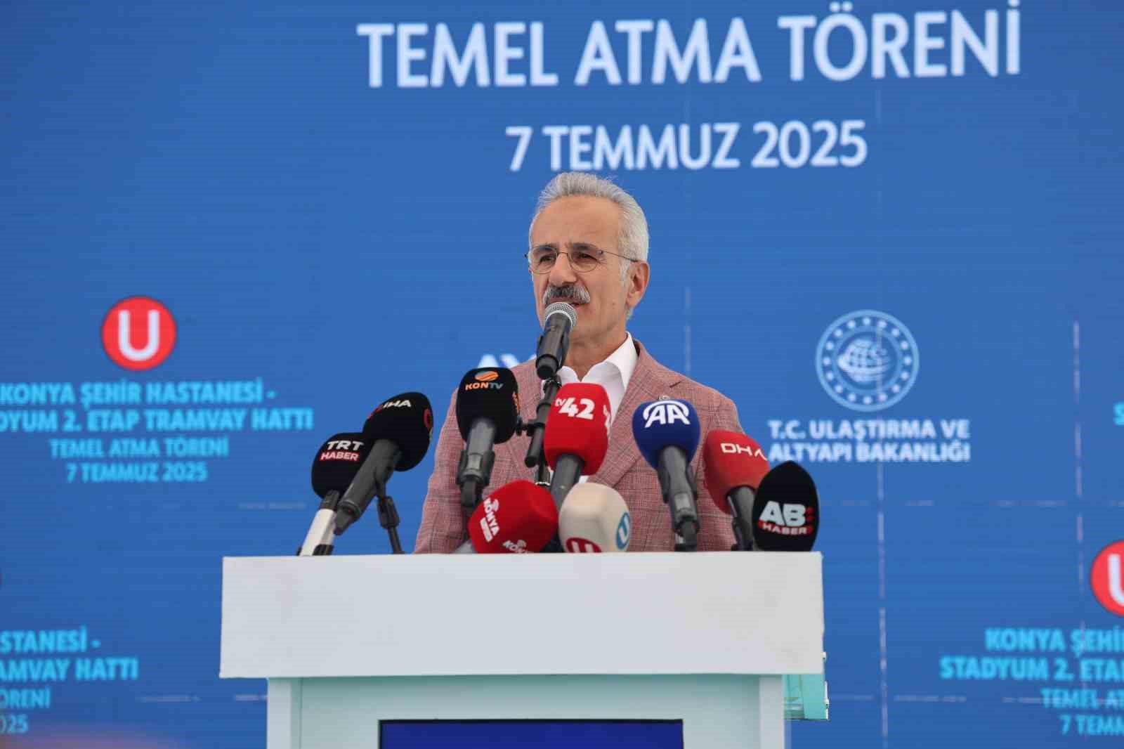 Bakan Uraloğlu: "Konya’nın kent içi raylı sistem ağını; 27.7 kilometreden 134 km’ye yükseltmiş olacağız"
