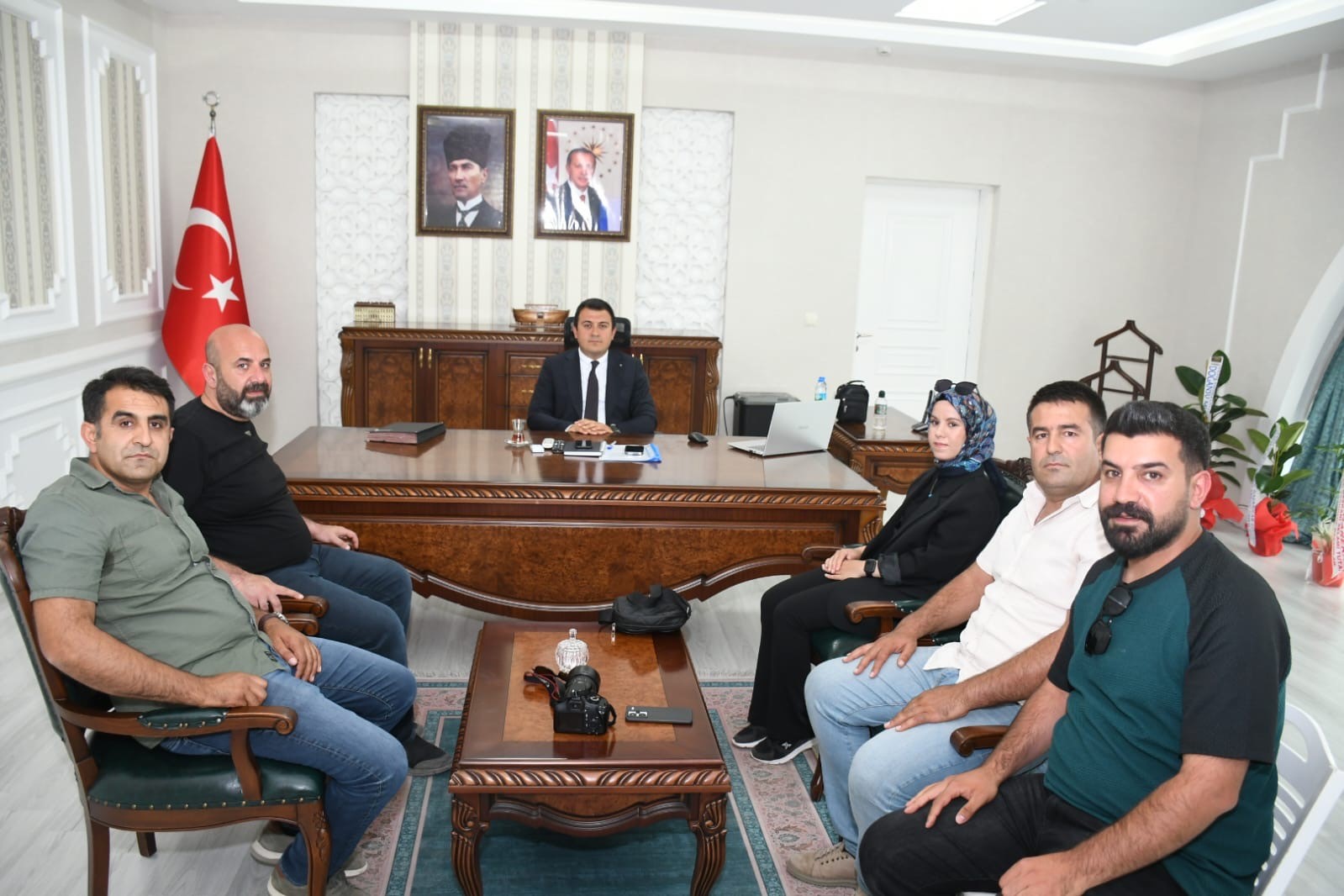Basın temsilcilerinden Kaymakam Dertlioğlu’na ziyaret