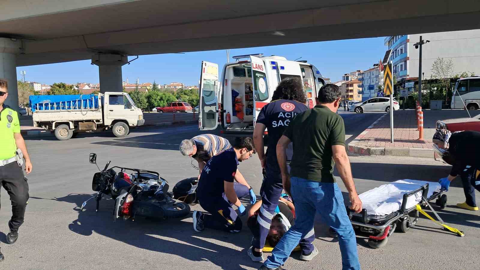 Karaman’da otomobil ile motosiklet çarpıştı: 1 yaralı