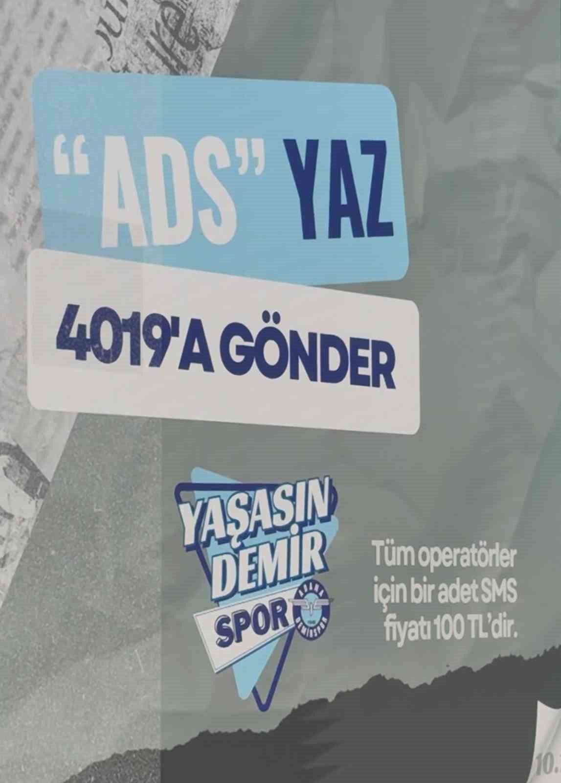 Adana Demirsporlu taraftarlardan "Yaşasın Demirspor" kampanyası
