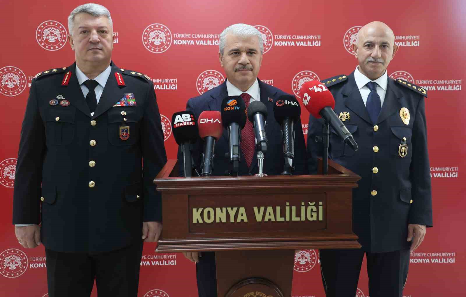 Konya’da huzur ve güven ortamının muhafazasına yönelik çalışmalar sürüyor