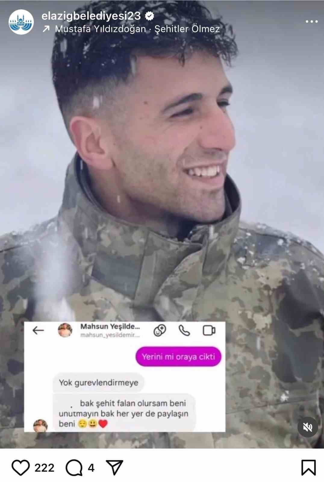 Elazığ Belediyesi şehidin istediği yerine getirdi