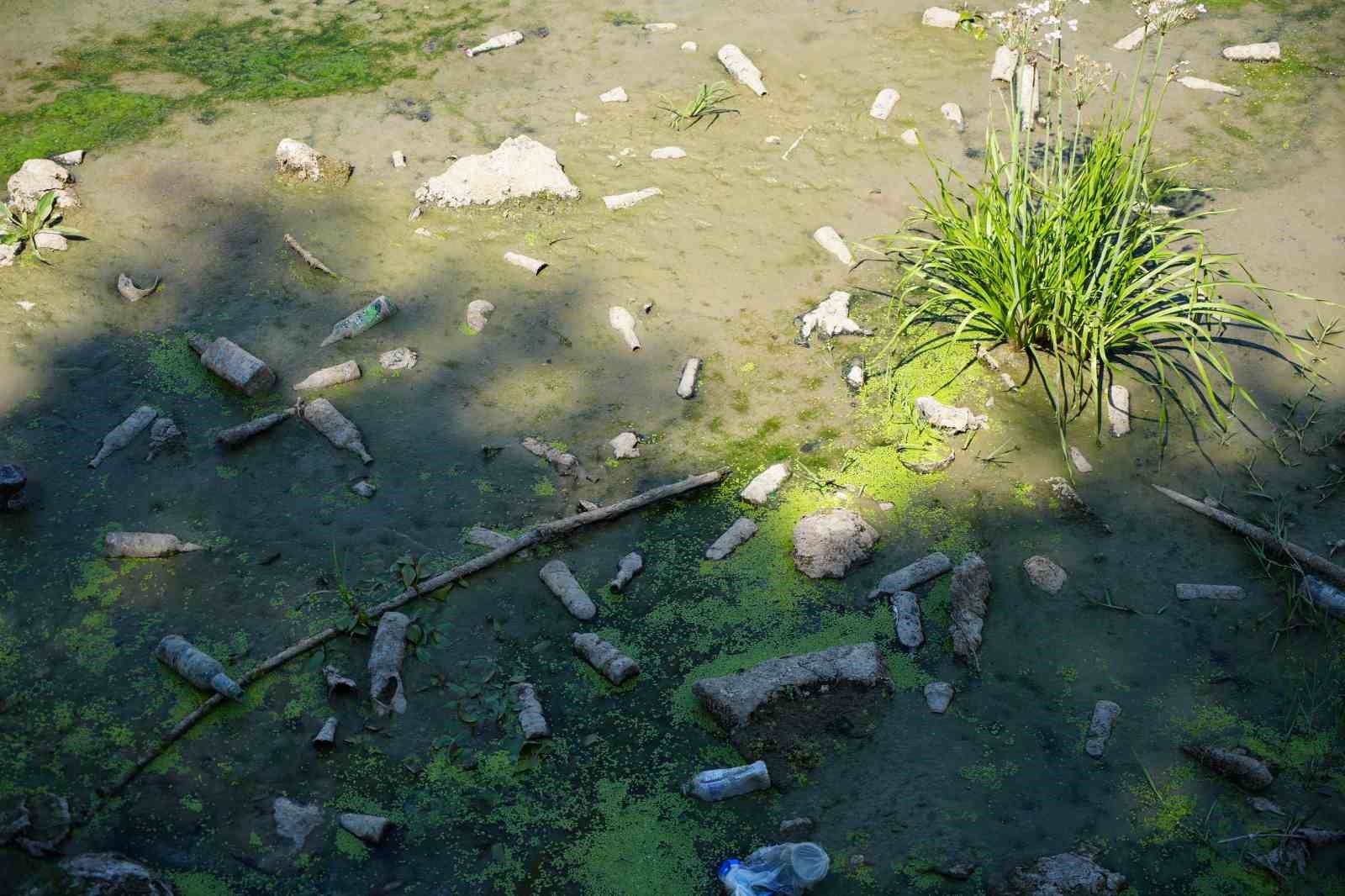 Tunca Nehri&rsquo;nde su akışı durdu
