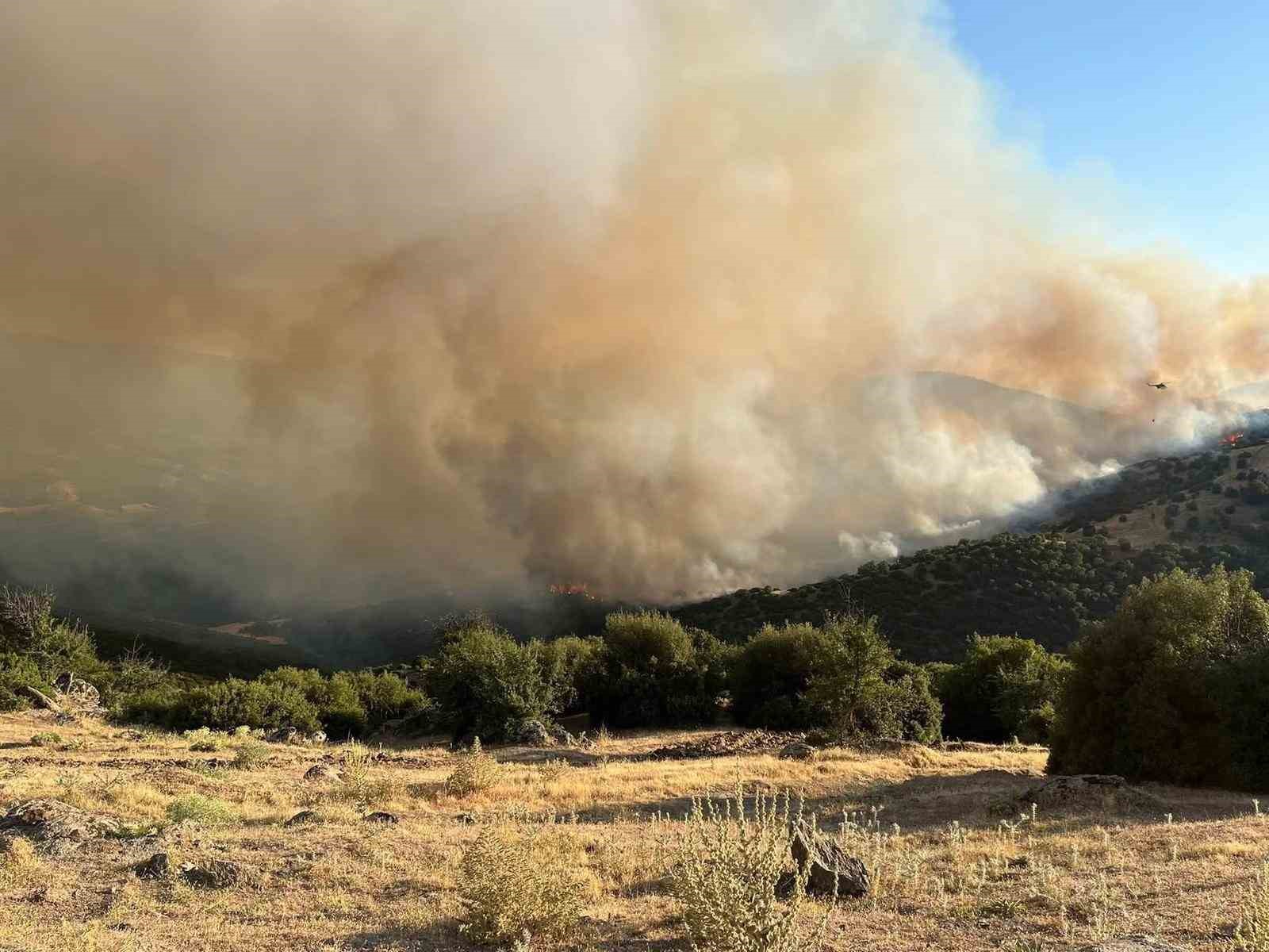 Manisa’daki yangın Uşak’a doğru ilerliyor