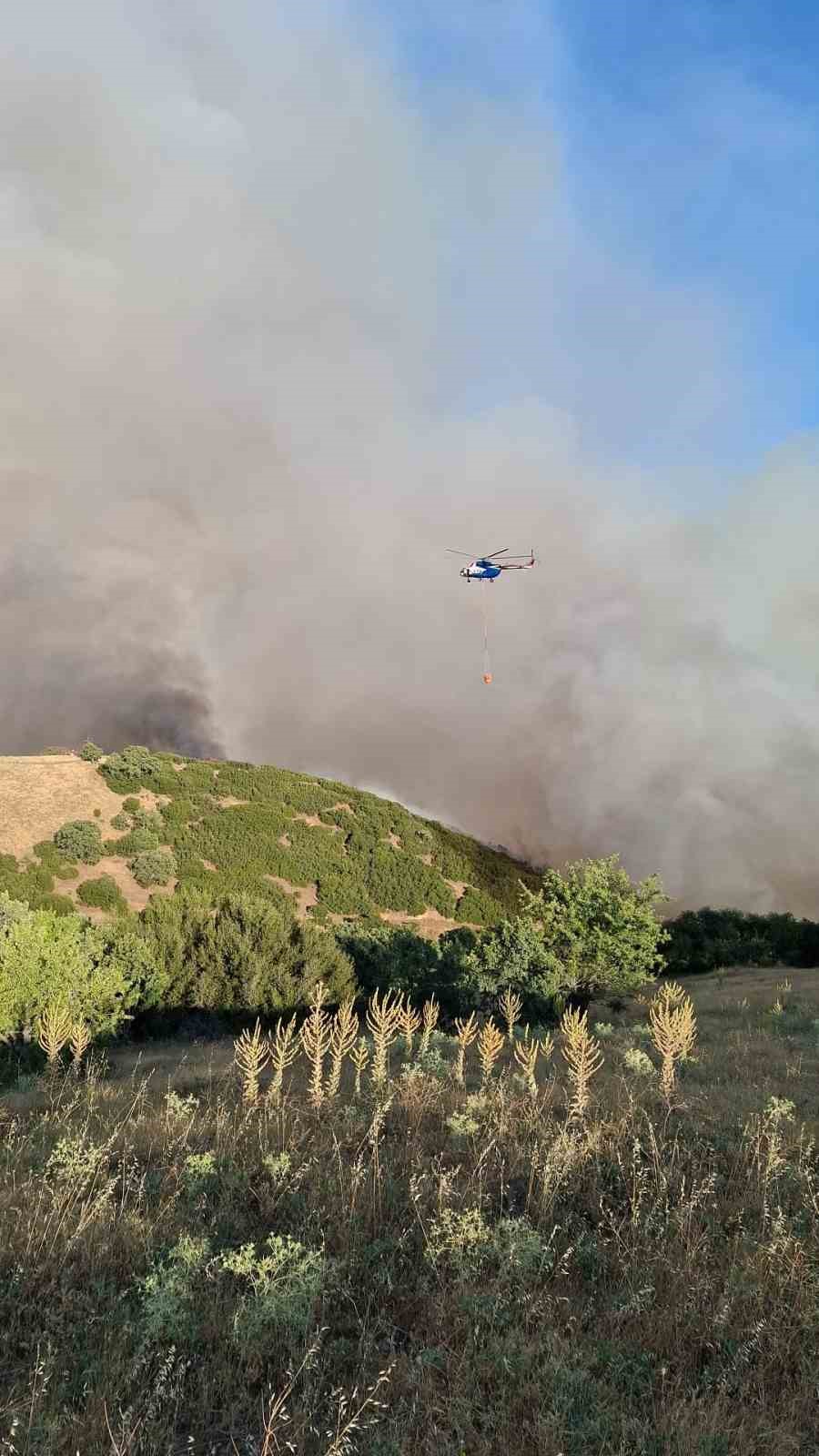 Manisa&rsquo;daki yangın Uşak&rsquo;a doğru ilerliyor
