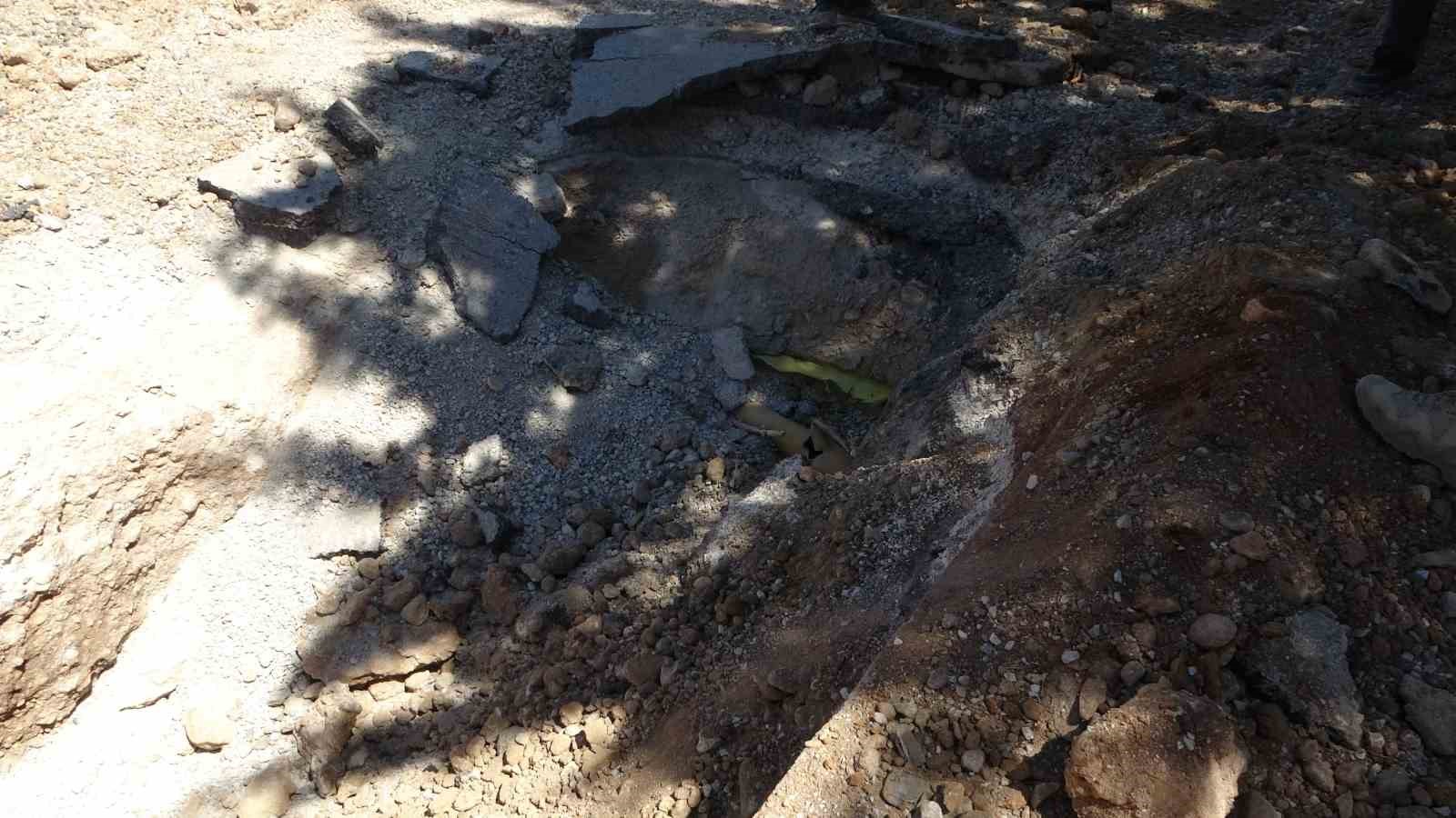 Malatyada altyap almasnda doalgaz borusu patlad
