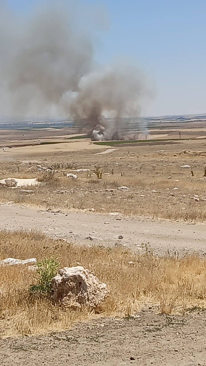 Ekin tarlasında yangın çıktı