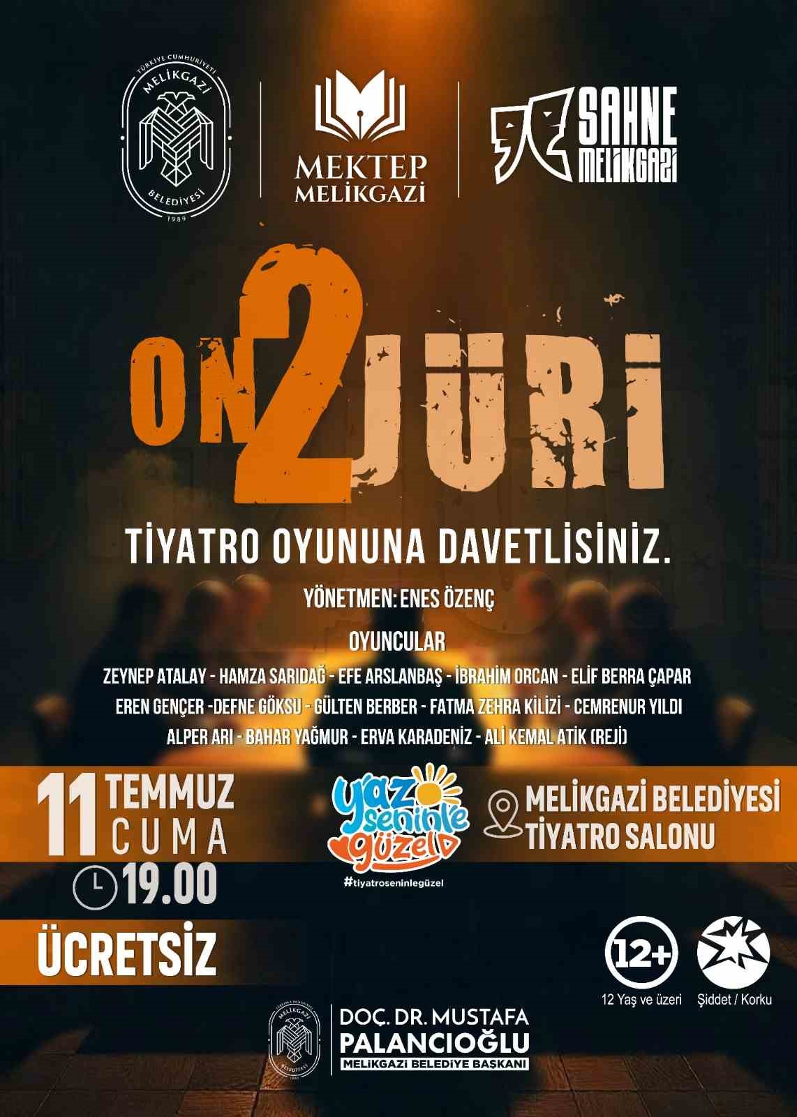 Melikgazi’den ‘12 Jüri’ oyununa davet